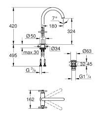 Grohe Atrio Tek Delikli Lavabo Bataryası 1/2'' Xl-Boyut (21044003)