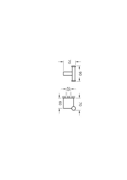 VitrA Diagon A44430 İkili Askı Krom
