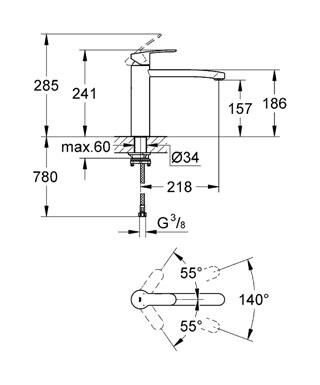 Eurostyle Cosmopolitan Tek Kumandalı Eviye Bataryası - 31159002