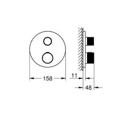 Grohe Atrio Private Collection Ankastre Termostatik Banyo Bataryası (2 Yollu, Sıva Üstü Grubu) - 24396000