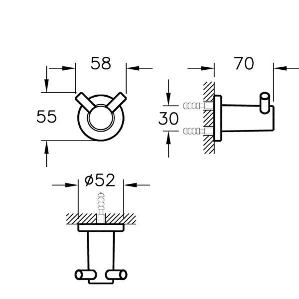 Vitra Ilia Askı, Krom - A44391
