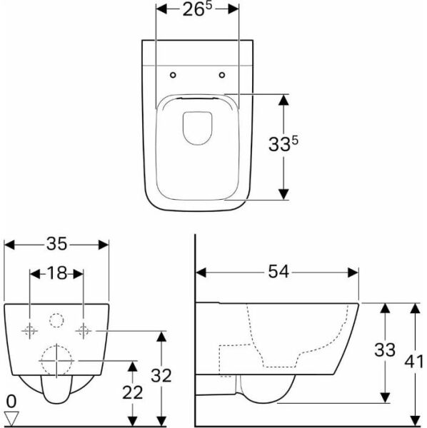 Geberit Icon Square Asma Klozet, Kanalsız (Yavaş Kapanır Kapak Dahil) - 501.671.00.1