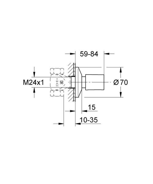 Grohe Bau Cosmopolitan Ankastre Stop Valf Brushed Warm Sunset – 19917DL0