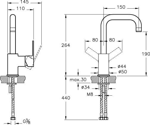Flo S Lavabo Bataryası - A41939