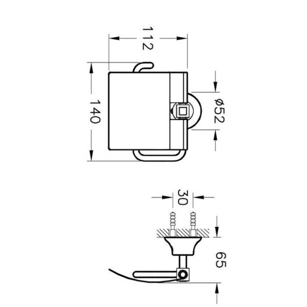 VitrA Juno Classic A4442223 Kapaklı Tuvalet Kağıtlığı Altın