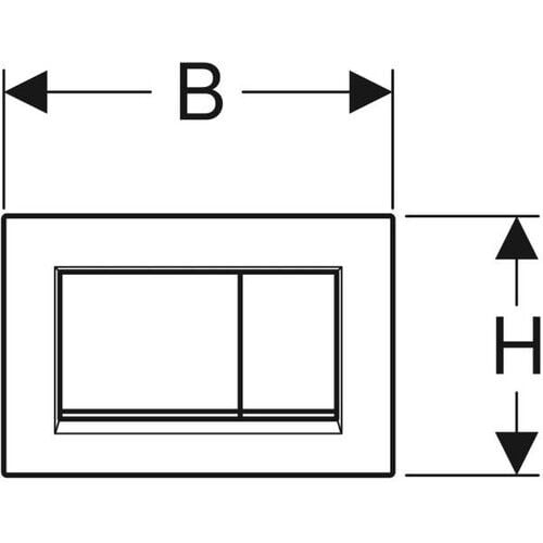 Geberit SIGMA30 Kumanda Paneli, Çift Basmalı, Mat Beyaz/beyaz/mat Beyaz - Temizliği Kolay Kaplama - 115.883.01.1