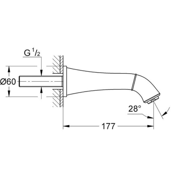 Grohe Grandera Çıkış ucu - 13484000