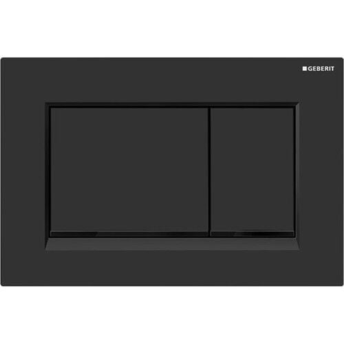 Geberit SIGMA30 115.883.DW.1 Çift Kapaklı Kumanda Paneli Siyah/ Mat Siyah/siyah