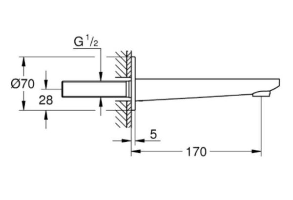 Grohe Lineare Banyo Çıkış Ucu - 13383AL1