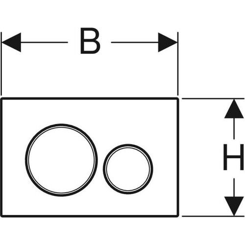 Geberit SIGMA20 Kumanda Paneli, Çift Basmalı, Mat Beyaz/parlak/mat Beyaz - Temizliği Kolay Kaplama - 115.882.JT.1