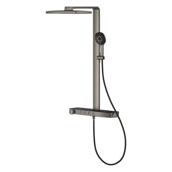 Grohe Rainshower Aqua Pure Duvara Monte Termostatik Bataryalı Duş Sistemi Br.Hard Graphite – 100961AL00