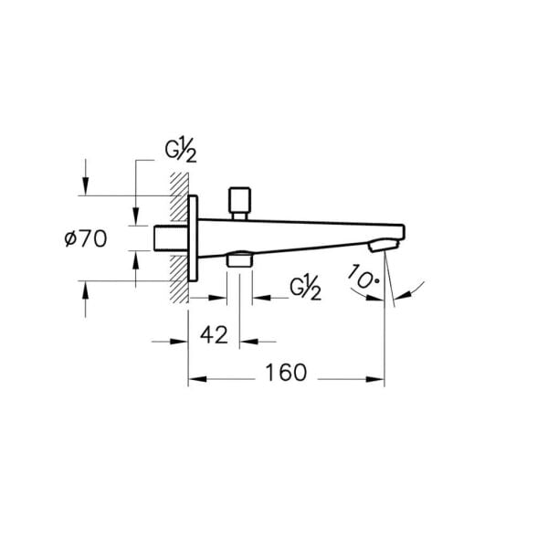 Artema Axe S Çıkış Ucu (El Duşu Çıkışlı) Krom