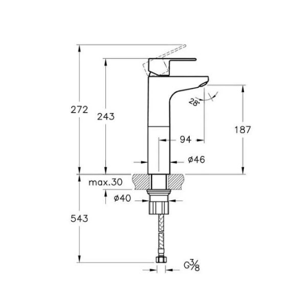 Artema Win S Yüksek Lavabo Bataryası A42586