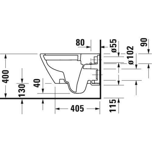 Duravit D-Neo Rimless Asma Klozet +Klozet Kapağı - 45773920A1