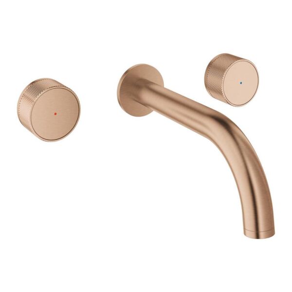 Grohe Atrio Private Collection 3 Delikli Duvardan Lavabo Bataryası M Boyut Brushed Warm Sunset – 20589DL0