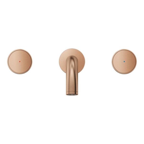 Grohe Atrio Private Collection 3 Delikli Duvardan Lavabo Bataryası M Boyut Brushed Warm Sunset – 20589DL0
