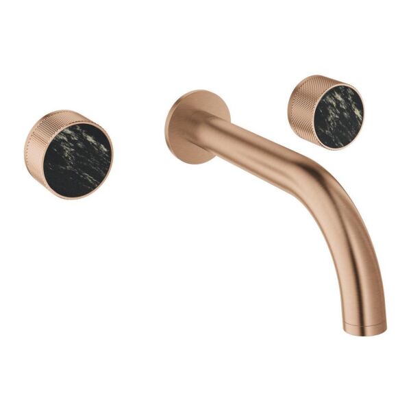 Grohe Atrio Private Collection 3 Delikli Duvardan Lavabo Bataryası M Boyut Brushed Warm Sunset – 20589DL0