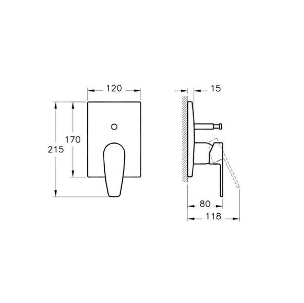 Artema A42208 Q-Line Ankastre Banyo Bataryası