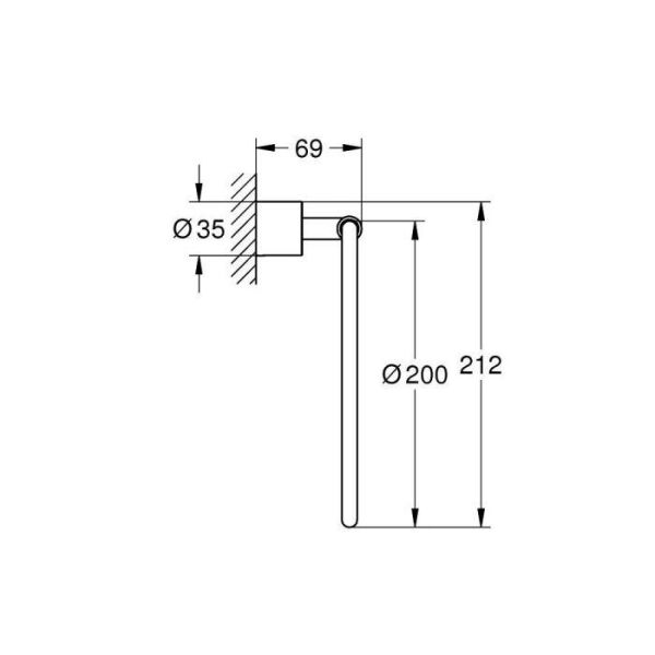 Grohe Atrio Havlu halkası - 40887DA0