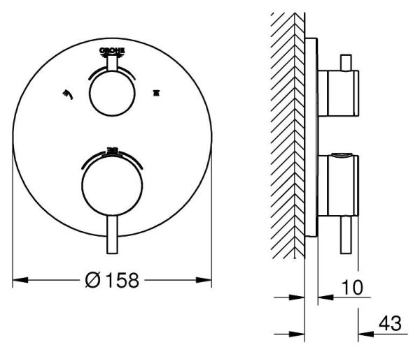 Grohe Atrio Termostatik Banyo/Duş Bataryası 24135003
