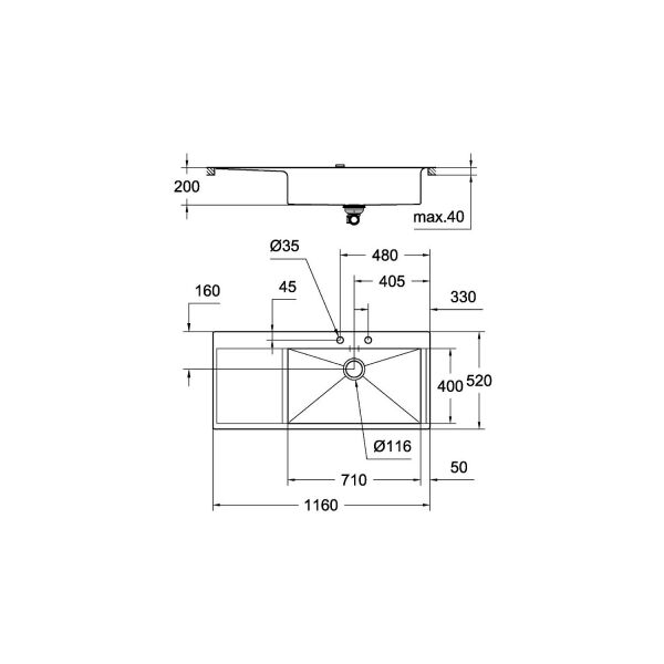 K1000 Damlalıklı paslanmaz çelik eviye 31582SD0