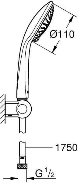 Grohe EUPHORİA 110 CHAMPAGNE DUŞU SETİ 3 AKIŞLI - 27355000