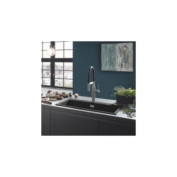Grohe 700 Kuvars Kompozit Eviye 80 -C 78/51, Granit Siyah Rengi - 31652AP0