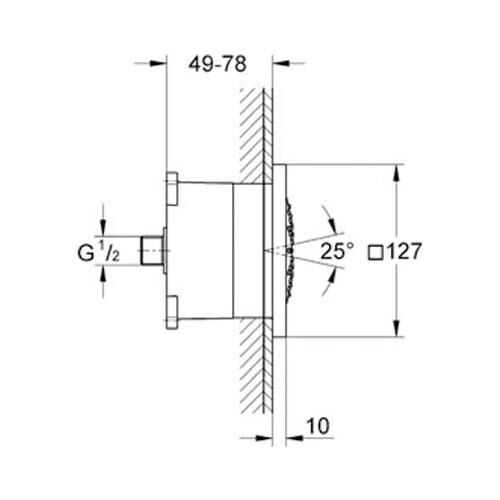 Grohe Rainshower F Ankastre Yan Duş 5’’ 127x127 mm - 27251000