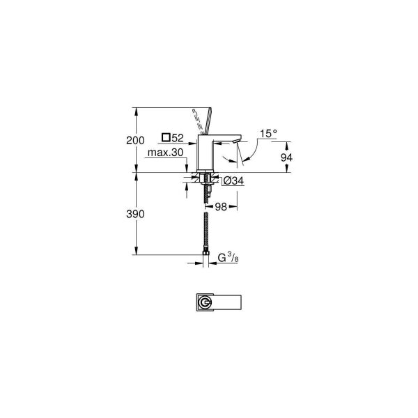 EUROCUBE JOY TEK KUMANDALI LAVABO BATARYASI S-BOYUT 23656000