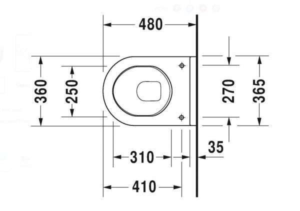 Duravit Starck3 Asma Klozet + Yavaş Kapanan Kapak Dahil 2202390075