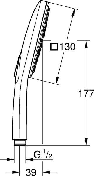 Grohe Rainshower SmartActive 130 Cube El Duşu 3 Akışlı - 26582GN0