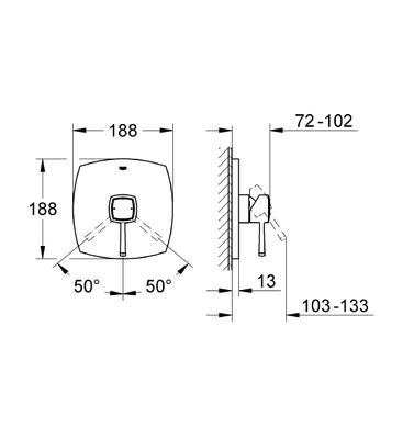 Grohe Grandera Ankastre Duş Bataryası - 19932IG0