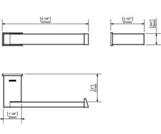 Sonia S-Cube Krom Açık Tuvalet Kağıtlığı - 166879