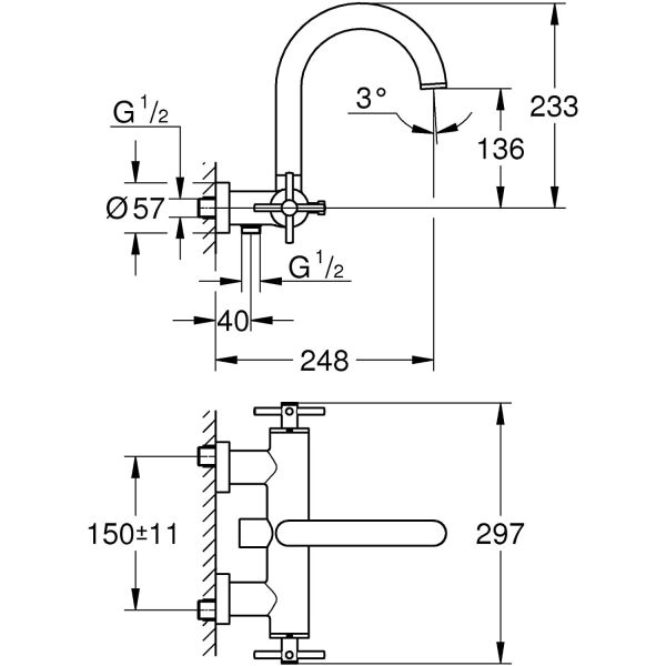 Grohe Atrio Banyo Bataryası 25010003