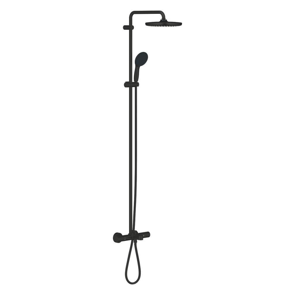 Grohe Tempesta System 250 Duvara Monte Termostatik Bataryalı Duş Sistemi Mat Siyah - 266722431