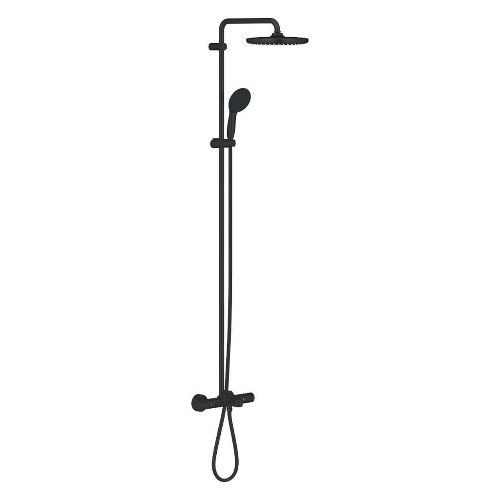 Grohe Tempesta System 250 Duvara Monte Termostatik Bataryalı Duş Sistemi Mat Siyah - 266722431