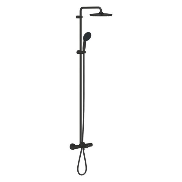 Grohe Tempesta System 250 Duvara Monte Termostatik Bataryalı Duş Sistemi Mat Siyah - 266722431