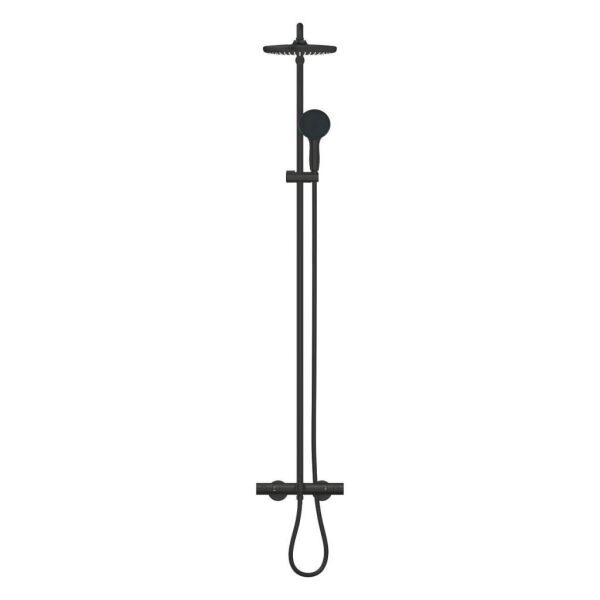 Grohe Tempesta System 250 Duvara Monte Termostatik Bataryalı Duş Sistemi Mat Siyah - 266722431