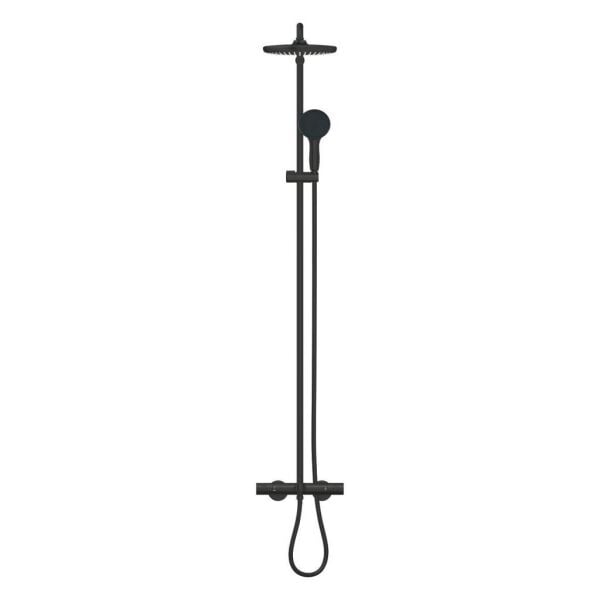 Grohe Tempesta System 250 Duvara Monte Termostatik Bataryalı Duş Sistemi Mat Siyah - 266722431