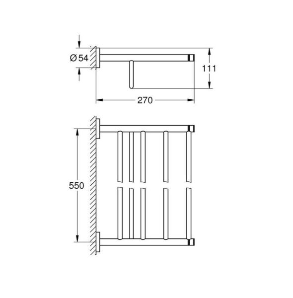 Grohe Essentials Çoklu banyo havluluğu 40800GL1