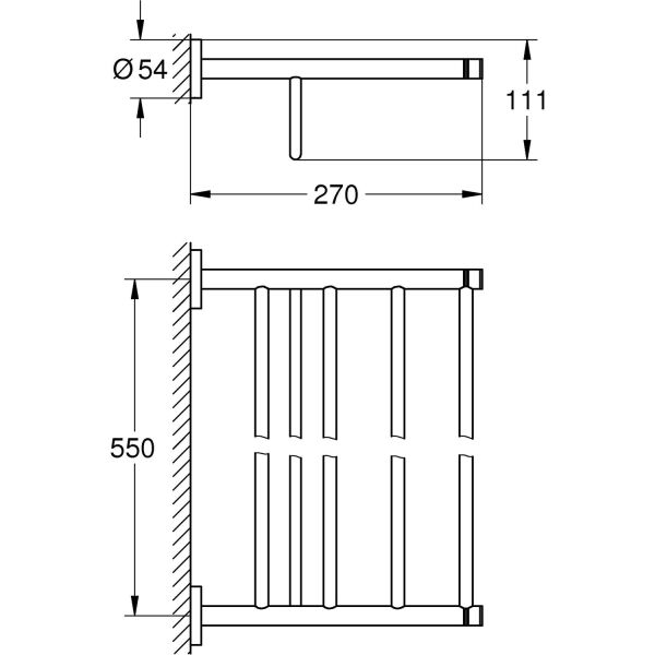 Grohe Essentials Çoklu Banyo Havluluğu 40800A01