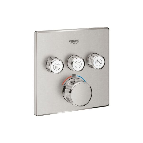 Grohe Grohtherm Smartcontrol Üç Valfli Akış Kontrollü, Ankastre Termostatik Duş Bataryası - 29126DC0