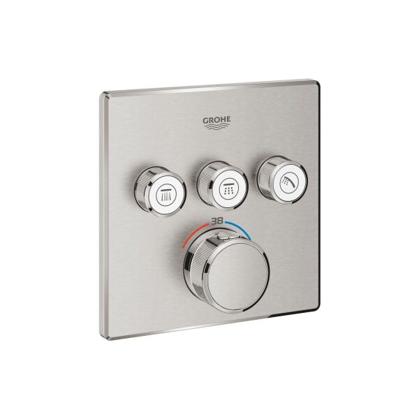 Grohe Grohtherm Smartcontrol Üç Valfli Akış Kontrollü, Ankastre Termostatik Duş Bataryası - 29126DC0