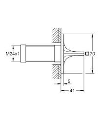 Grohe Allure Ankastre Stop Valf Kapağı KROM-19334AL1