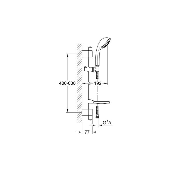 Grohe Relexa 100 Beş Duş Ray Seti 5 Sprey