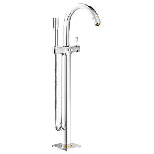 Grohe Ayaklı Küvet Bataryası Yerden Grandera Krom/Altın - 23318IG0