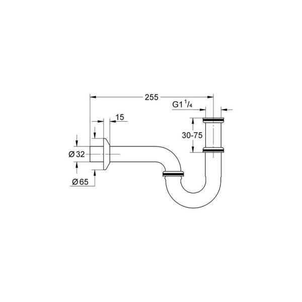 Grohe Lavabo Sifonu 255 mm - 28947000