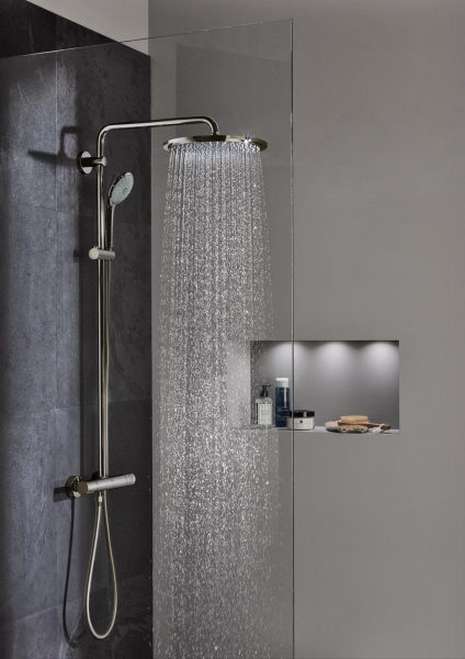 EUPHORİA SYSTEM 310 DUVARA MONTE TERMOSTATİK BATARYALI DUŞ SİSTEMİ 26075AL0