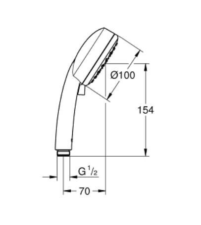 Grohe Tempesta Kozmopolitan 100 El Duşu 2 Sprey - 2757110E
