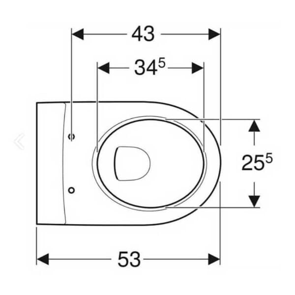 Geberit Icon Asma Klozet 53 cm (Kapak Dahil Değildir) - 501.003.00.1